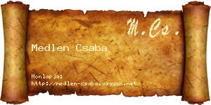 Medlen Csaba névjegykártya